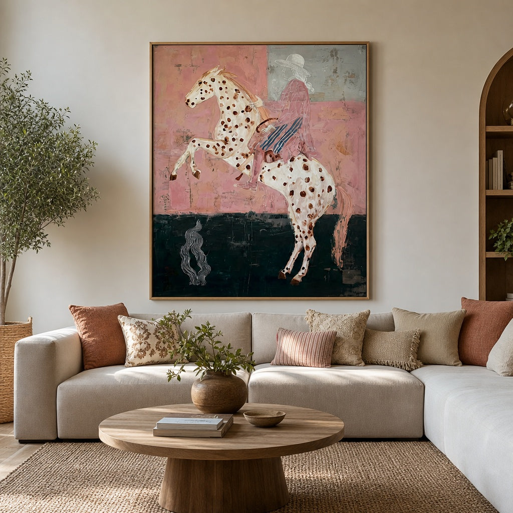 Vintage Horse Rider Bohemian Painting