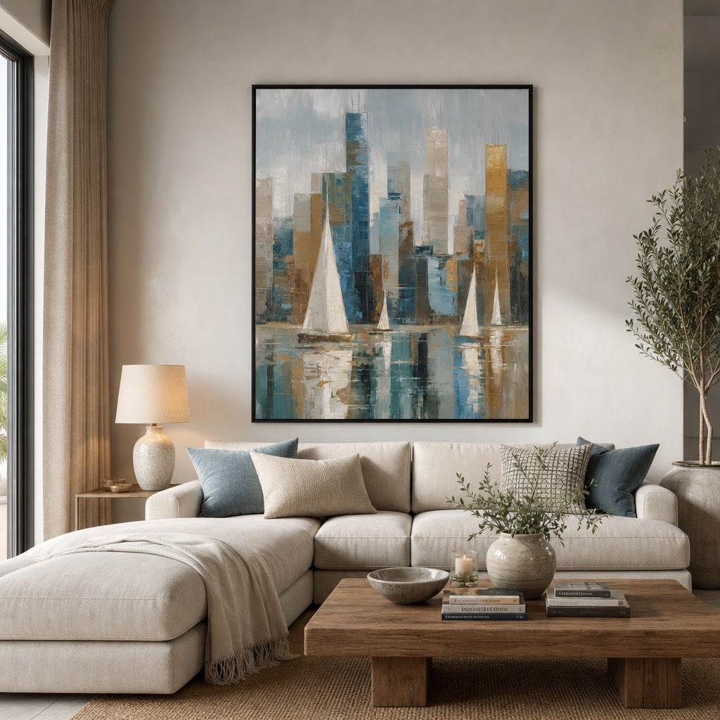 Urban Harbor Reflection