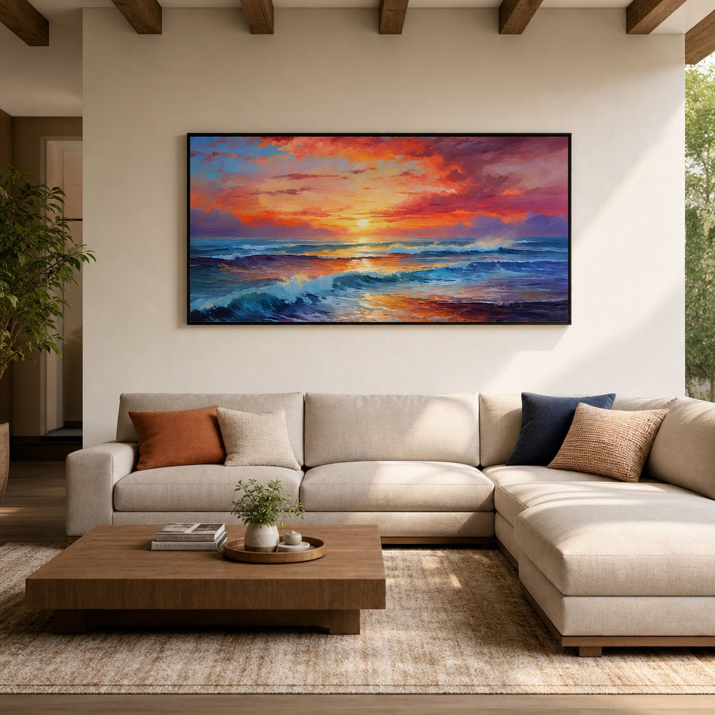 Crimson Ocean Sunset
