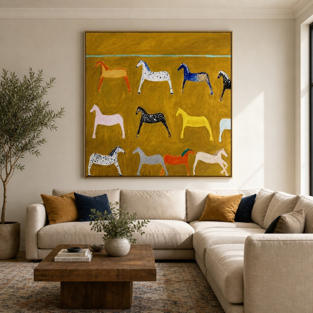 Colorful Horse Gallery Painting