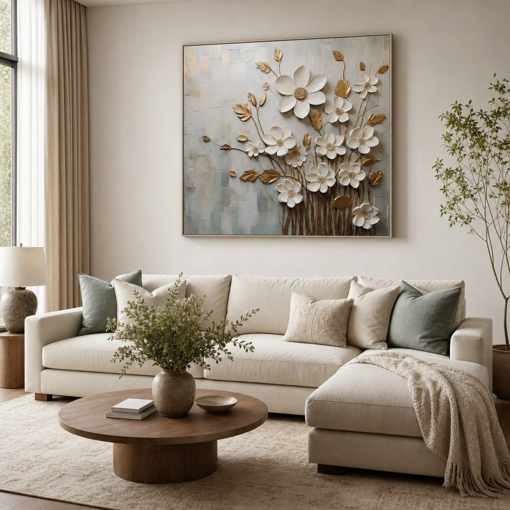 Ivory Botanical Relief