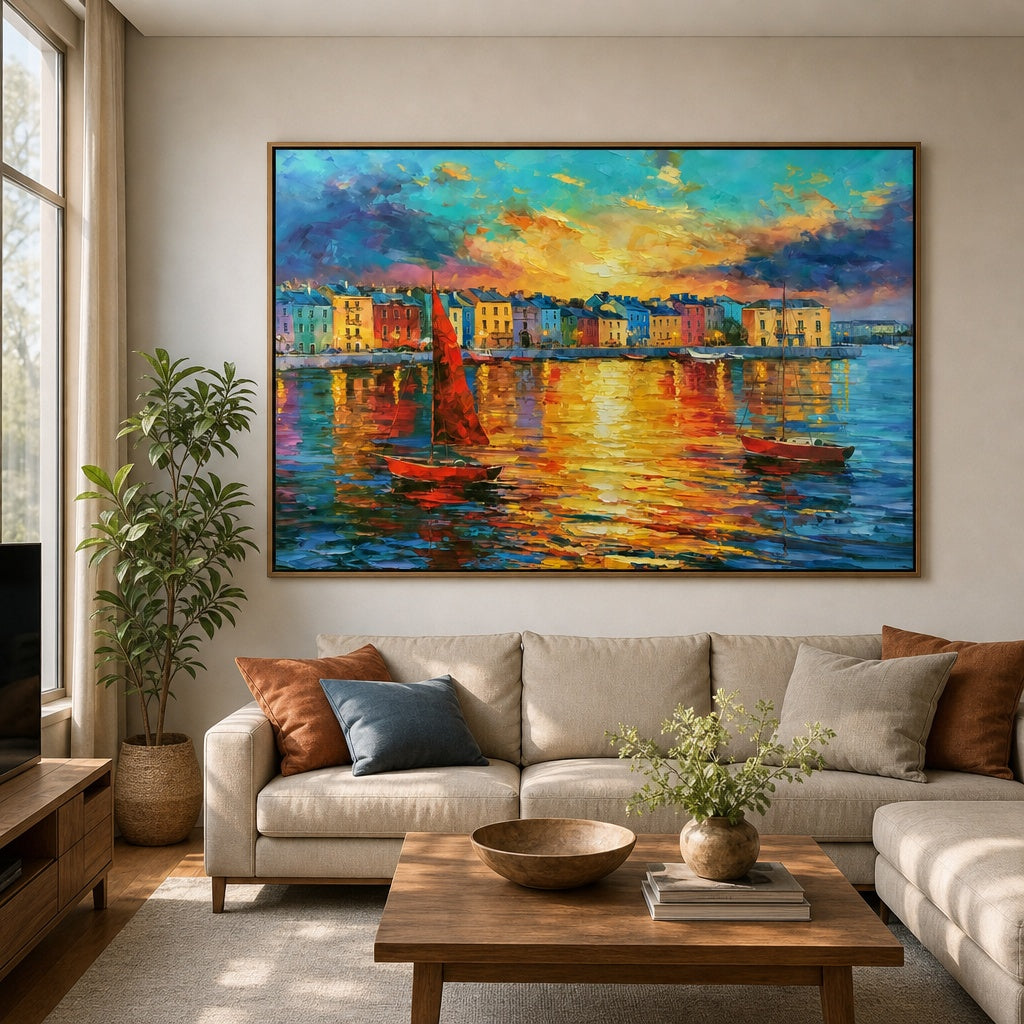 Harbor Sunset Reflections