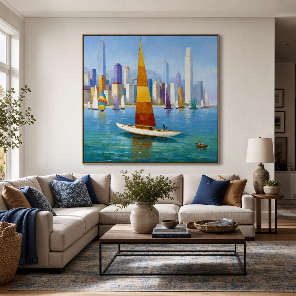 Golden Sail Over the City