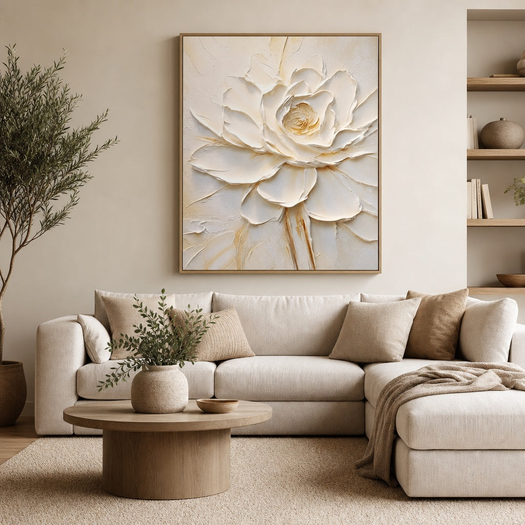 Ivory Lotus Relief