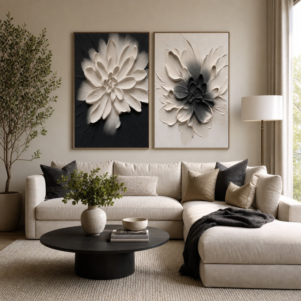 Monochrome Bloom Relief
