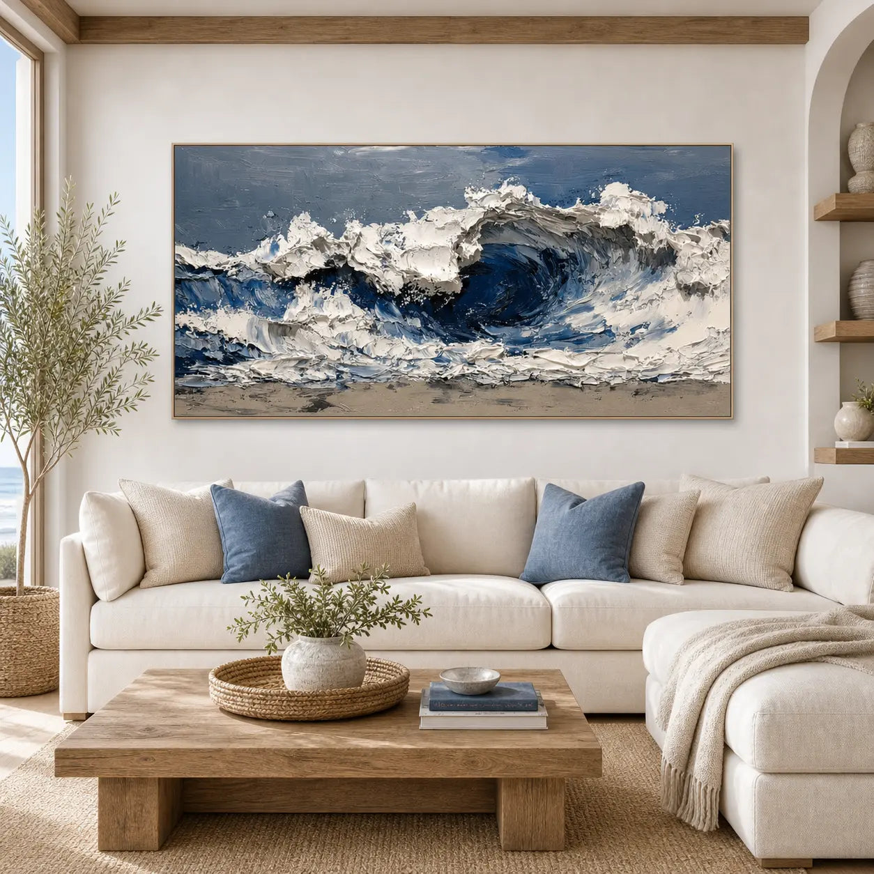 Ocean Majesty – Hand-Painted Textured Wave