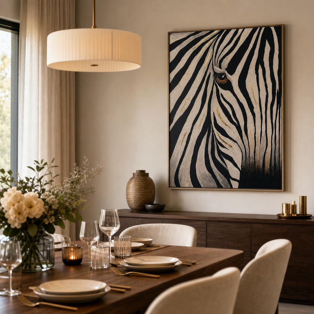 Zebra Black and White Animal Painting