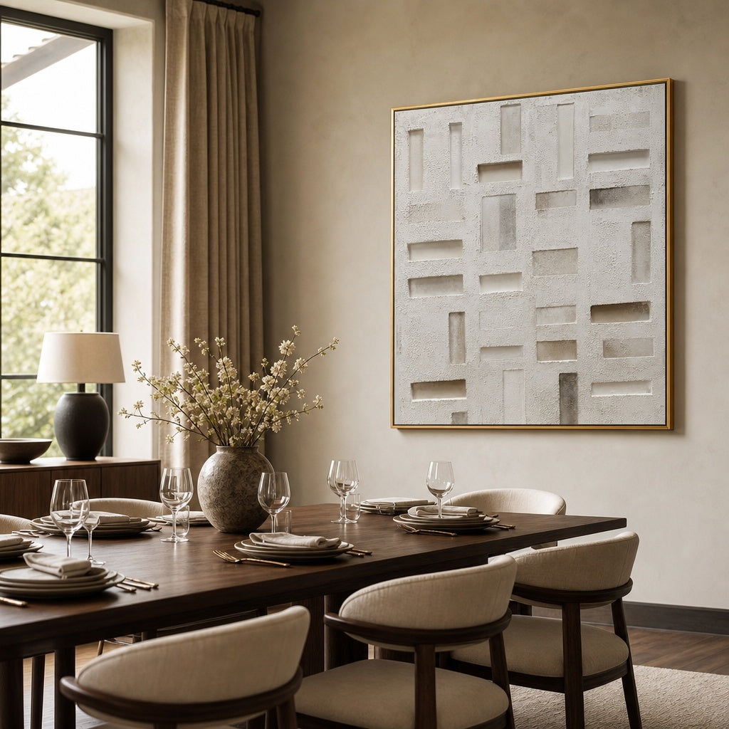 White Geometric Texture