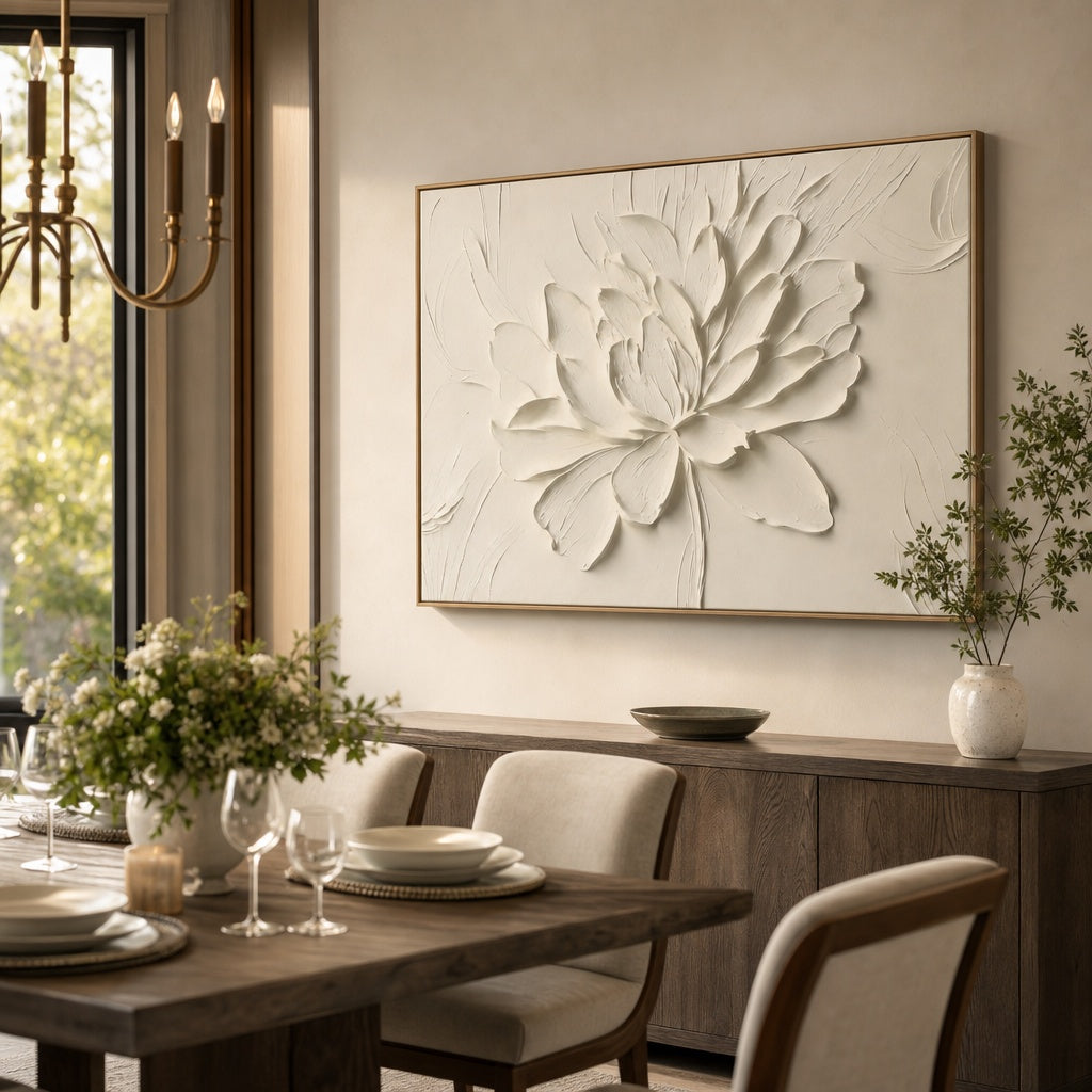 Ivory Floral Relief