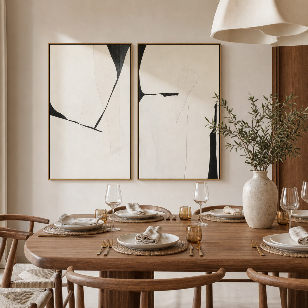 Ivory Noir Diptych