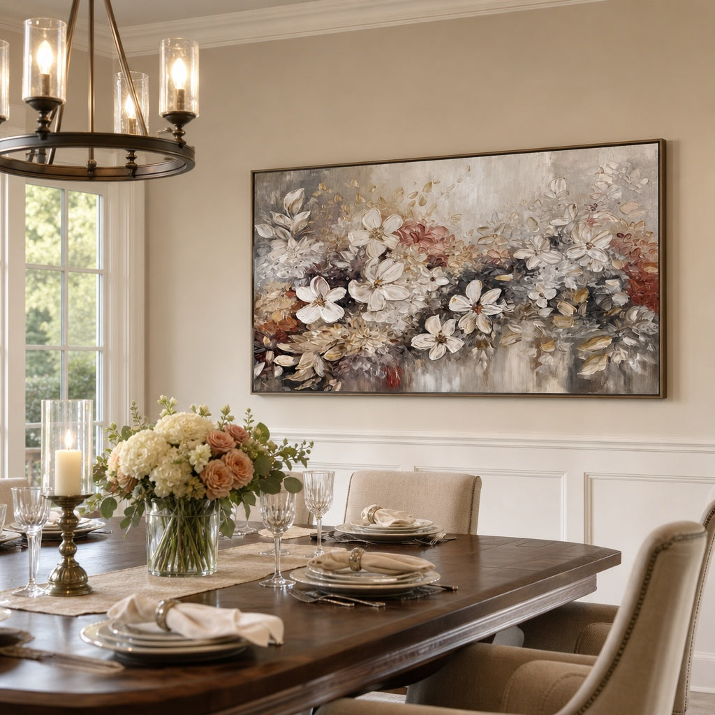 Soft Neutral Floral Garden