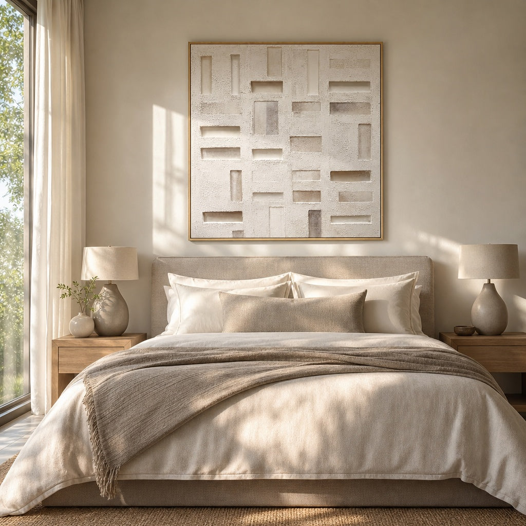 White Geometric Texture