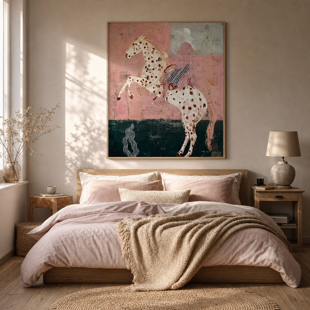 Vintage Horse Rider Bohemian Painting