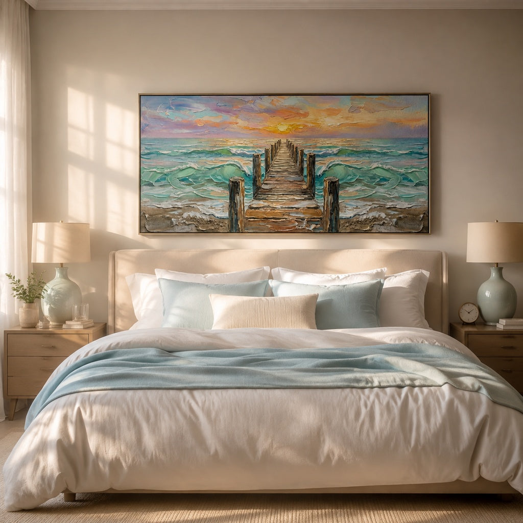 Sunlit Ocean Path