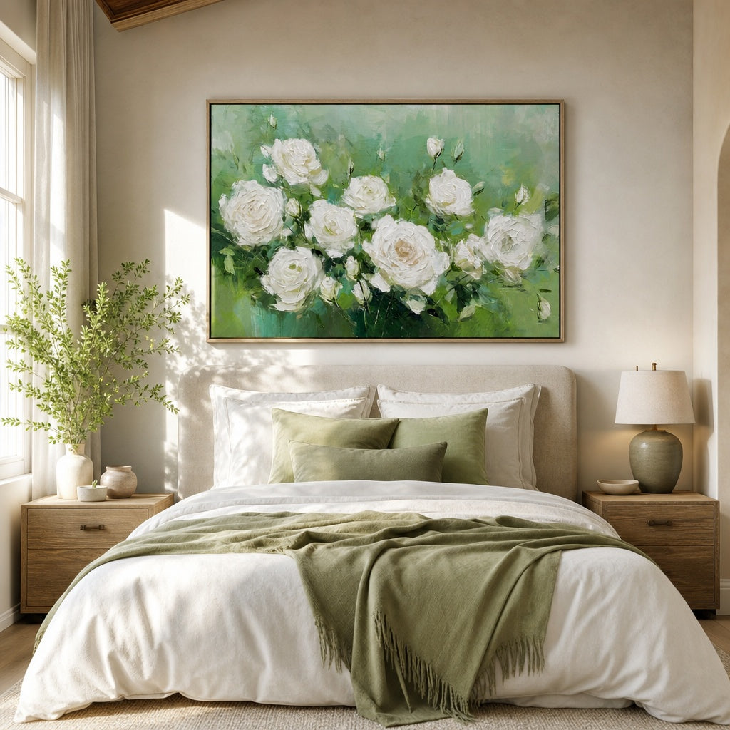 White Rose Garden Serenity