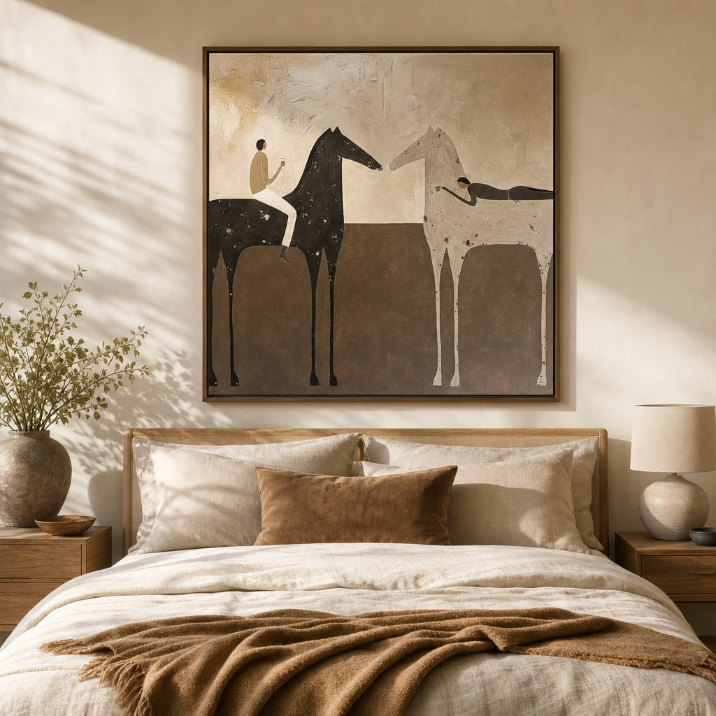 Black and White Horse Harmony