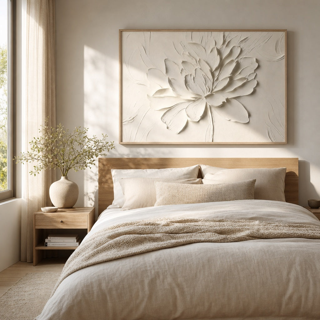Ivory Floral Relief
