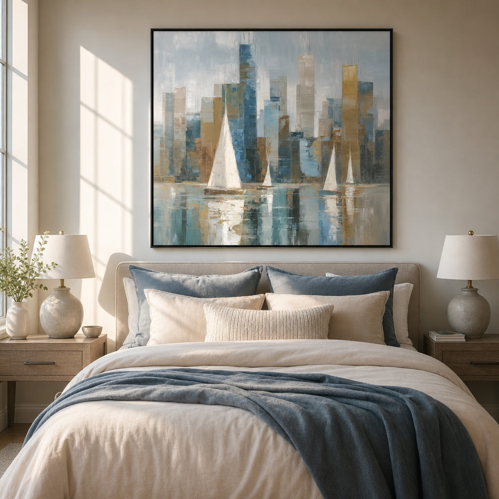 Urban Harbor Reflection