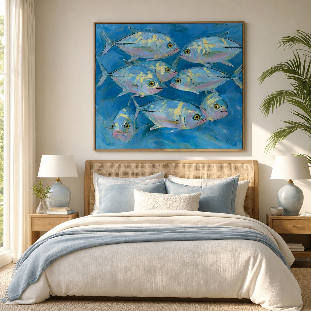 Blue Ocean Fish Seascape Painting