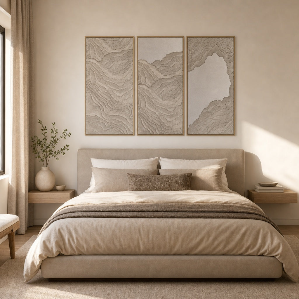 Sandstone Relief Triptych