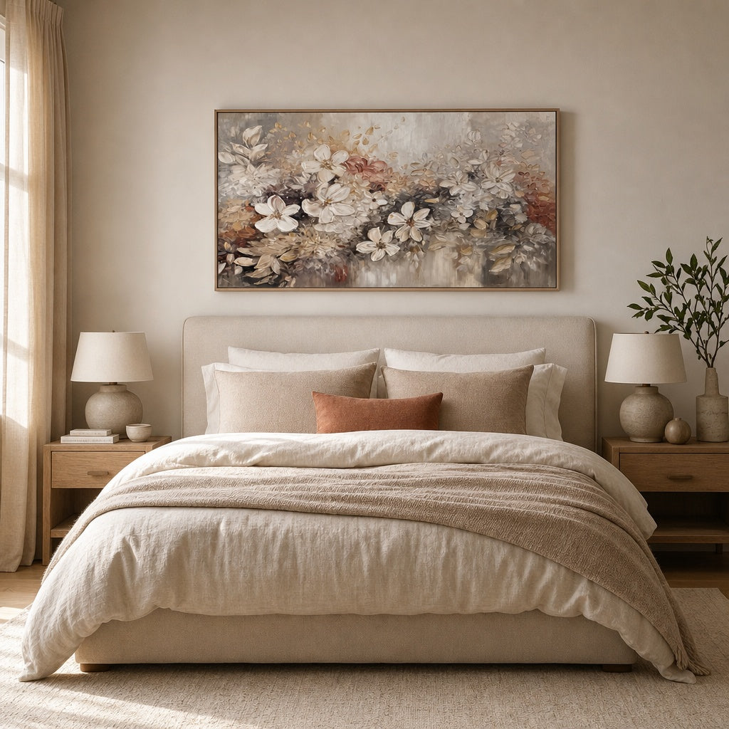 Soft Neutral Floral Garden