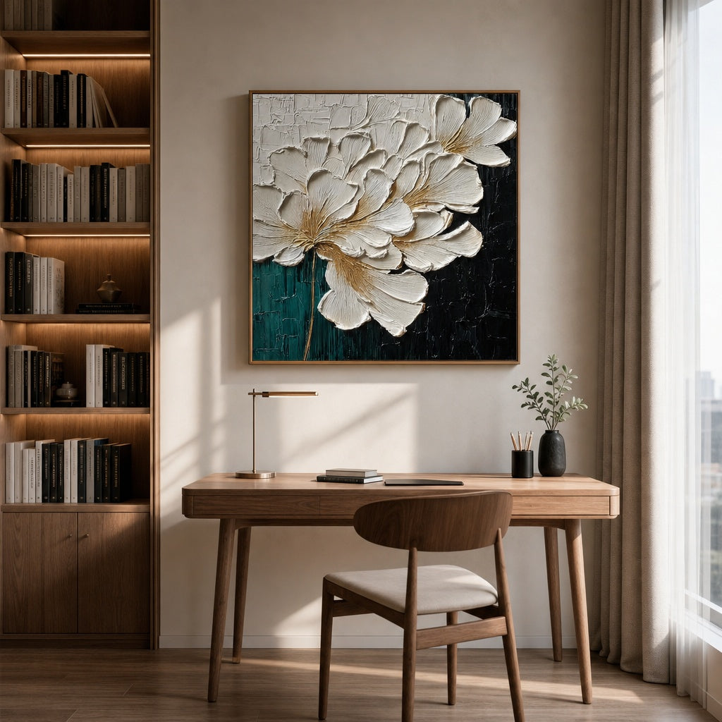 Ivory Ginkgo Botanical Relief