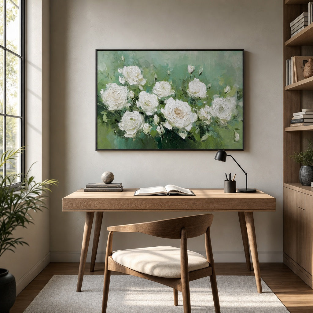 White Rose Garden Serenity
