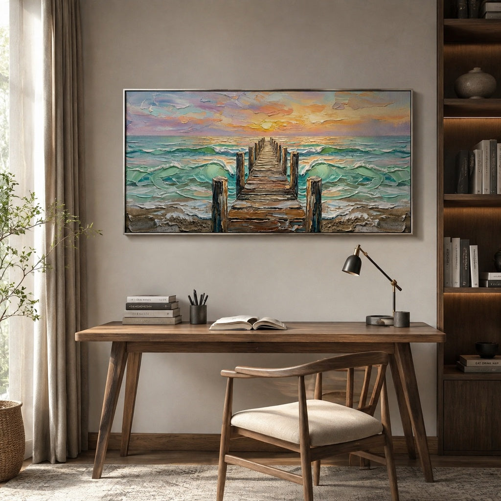 Sunlit Ocean Path