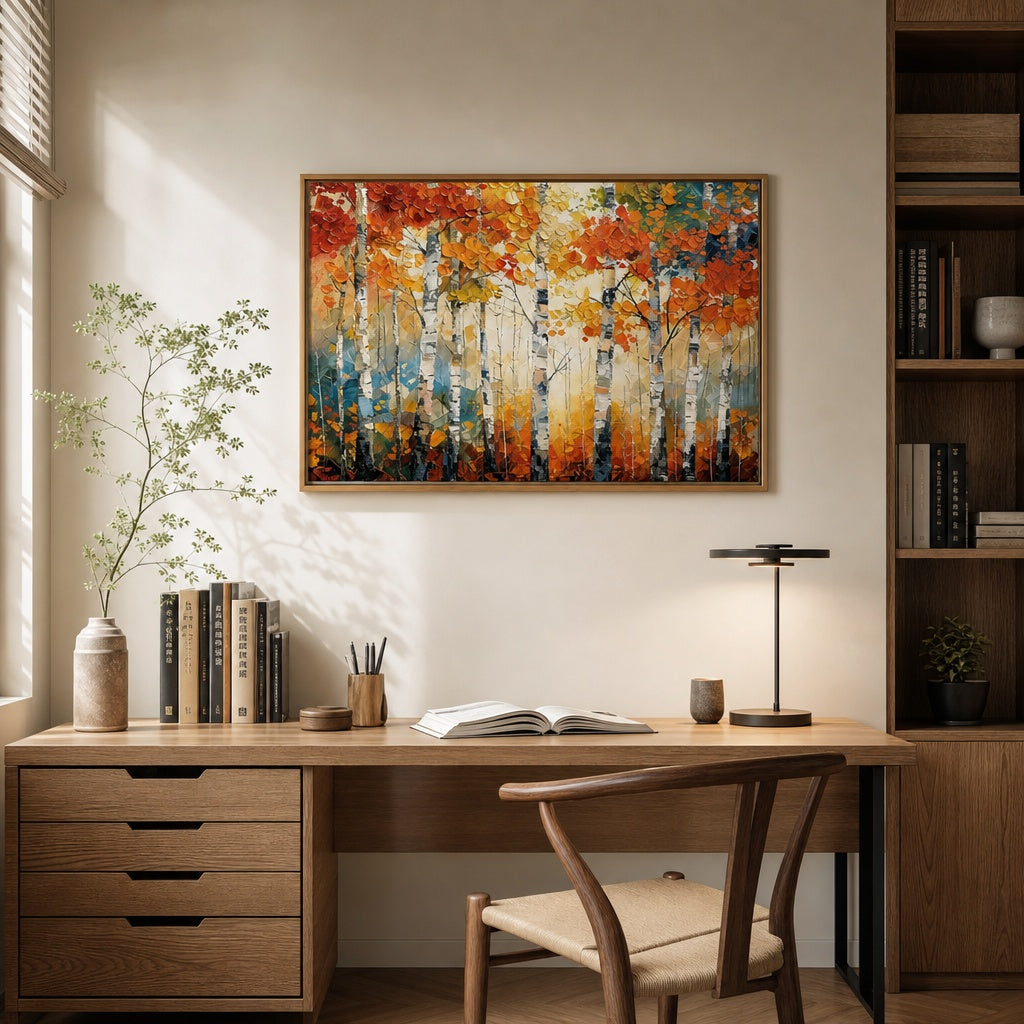 Autumn Birch Glow