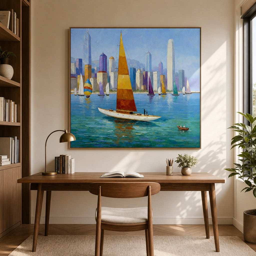 Golden Sail Over the City