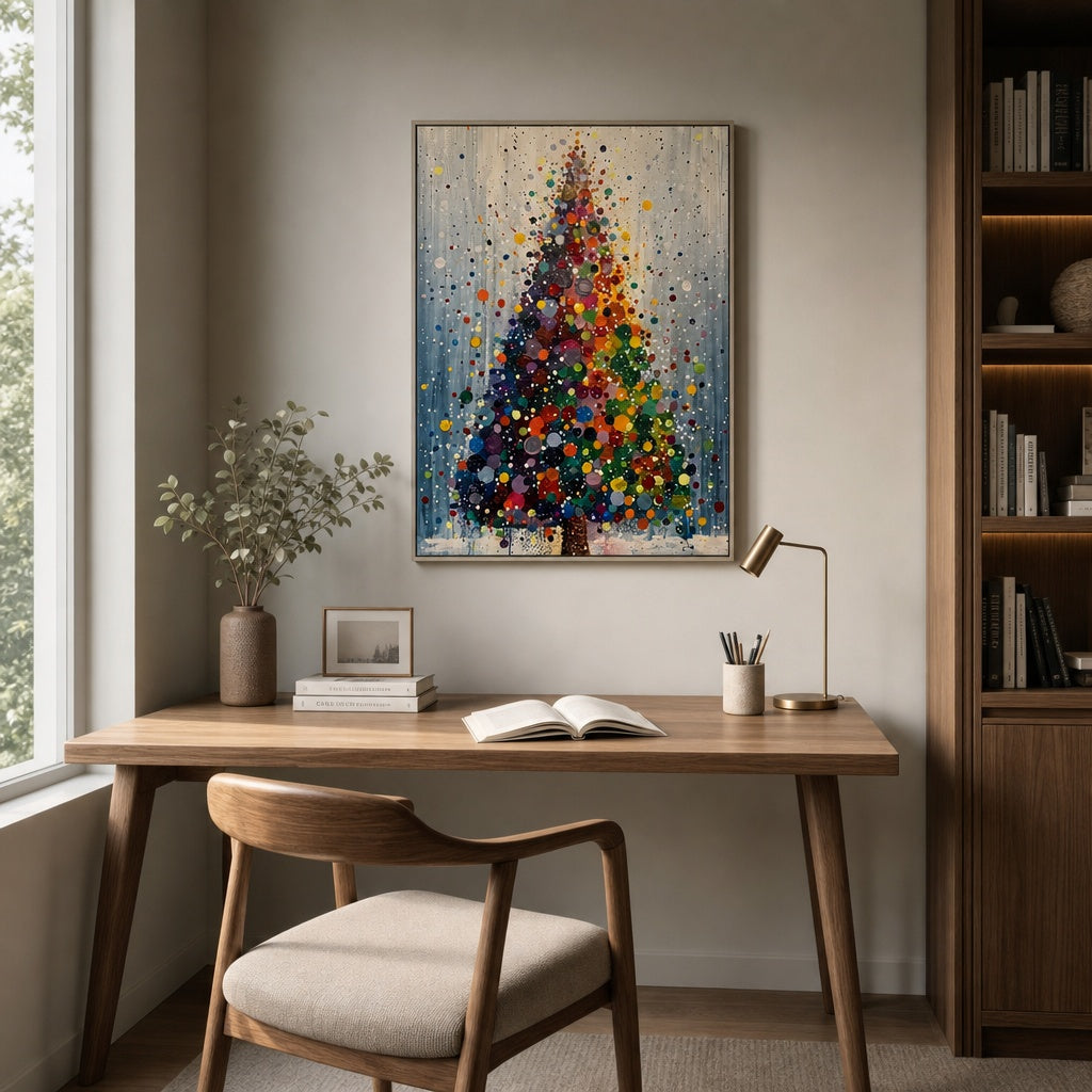 Colorful Christmas Tree Celebration