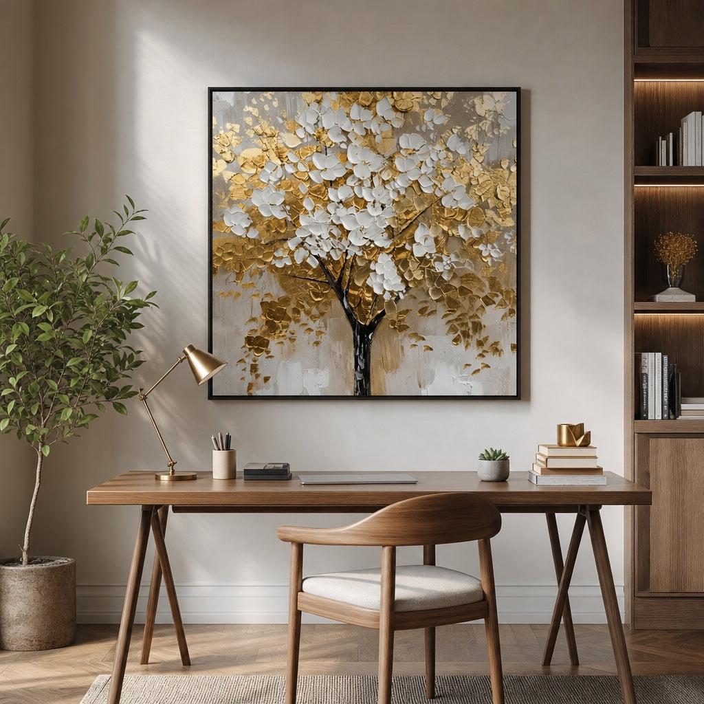 Golden White Blossom Tree
