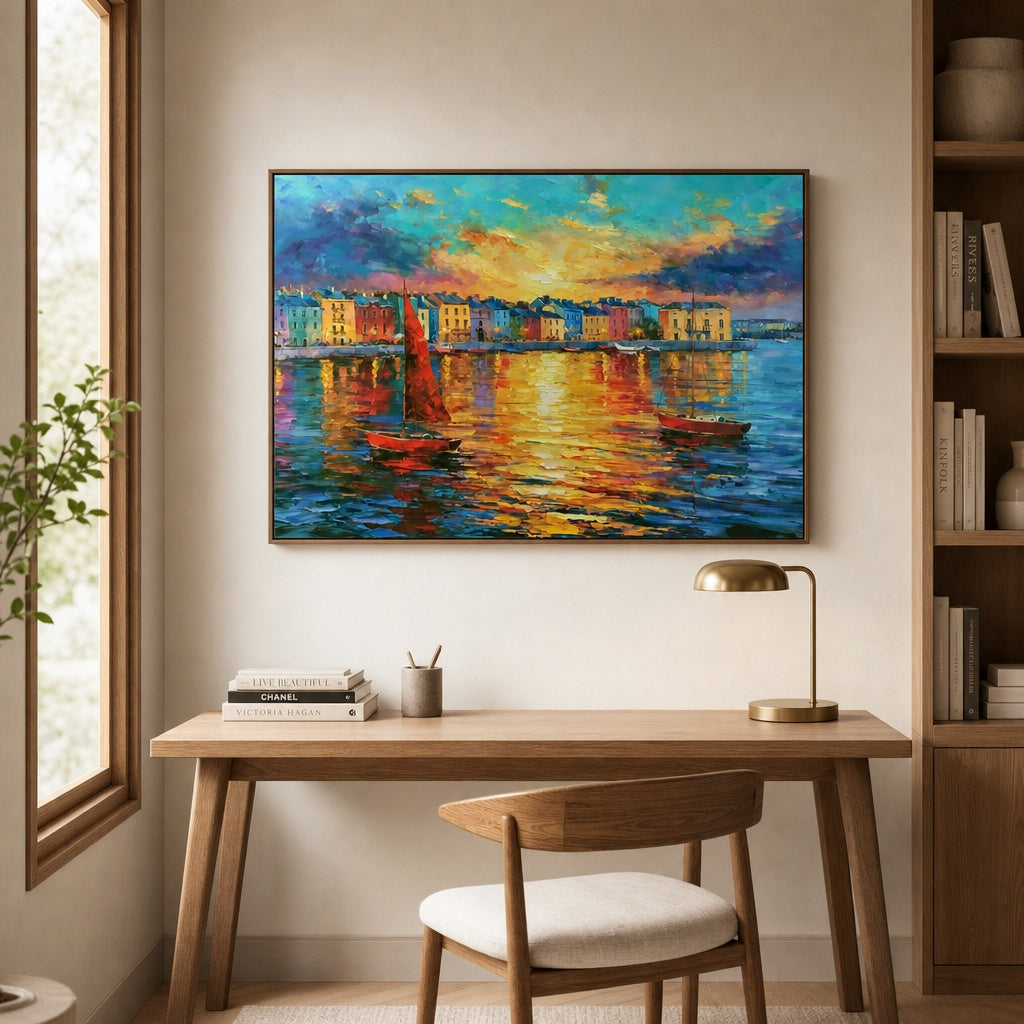 Harbor Sunset Reflections