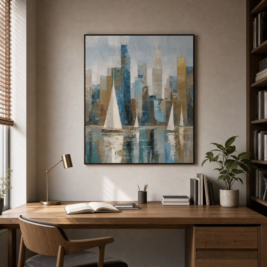 Urban Harbor Reflection