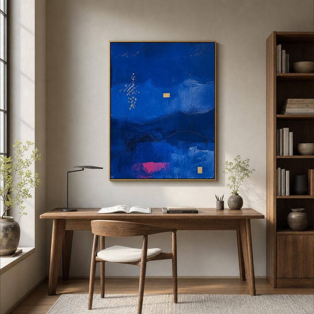 Deep Blue Abstract Waves