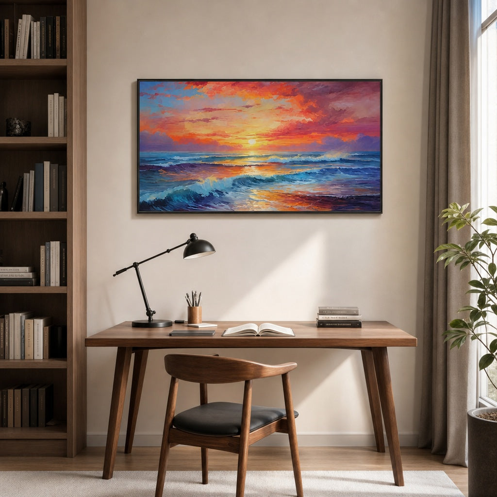 Crimson Ocean Sunset