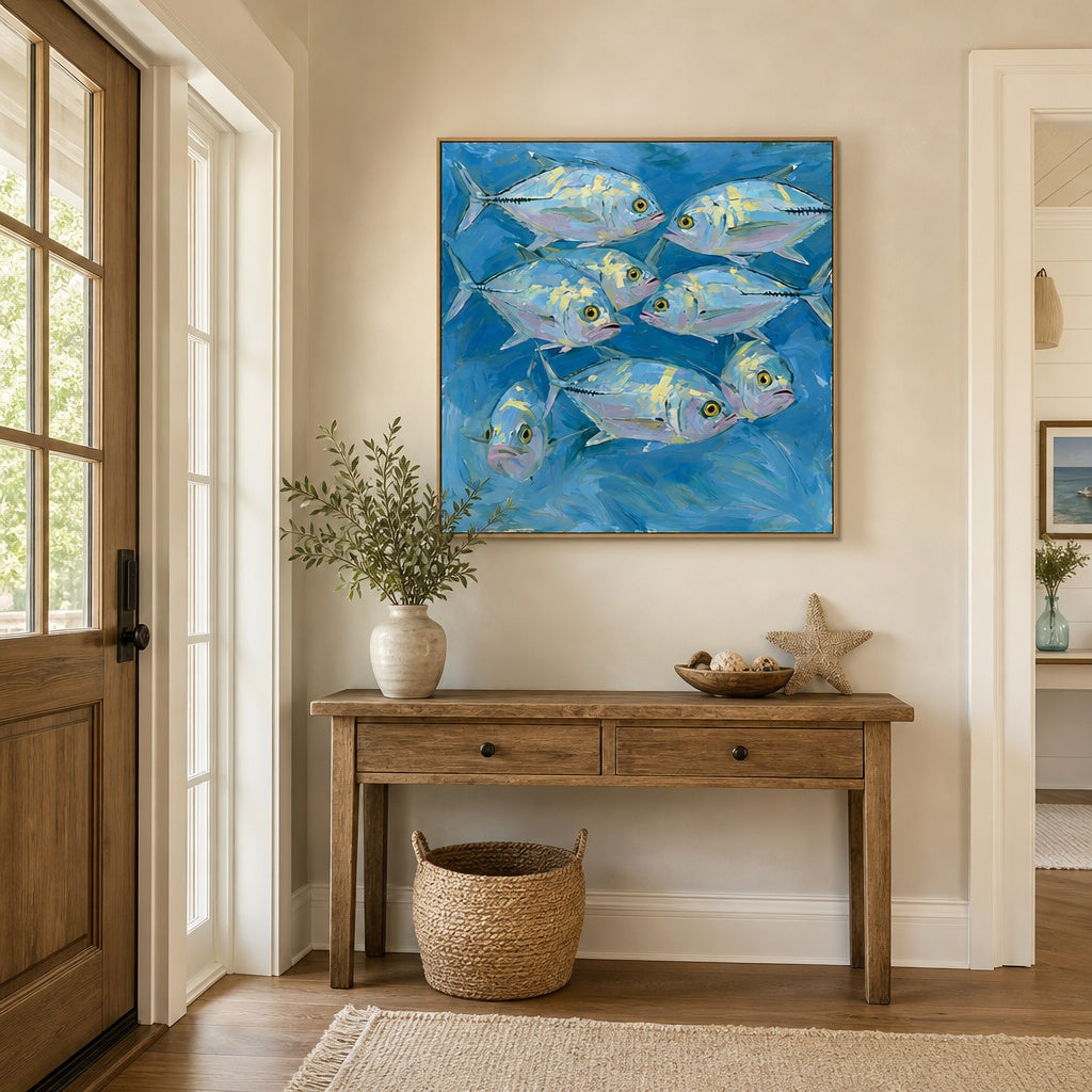 Blue Ocean Fish Seascape Painting
