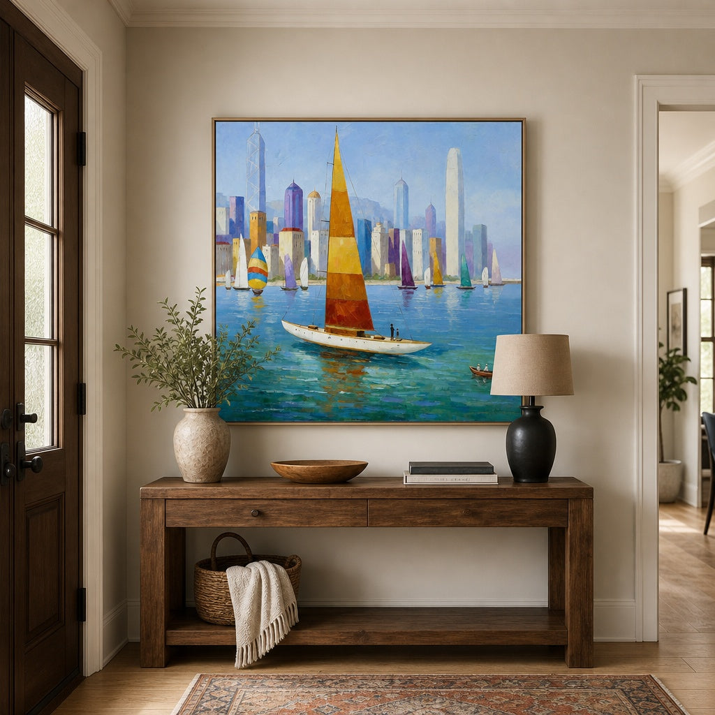 Golden Sail Over the City
