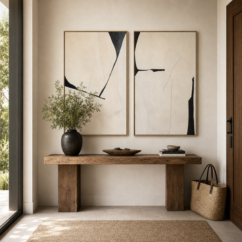 Ivory Noir Diptych