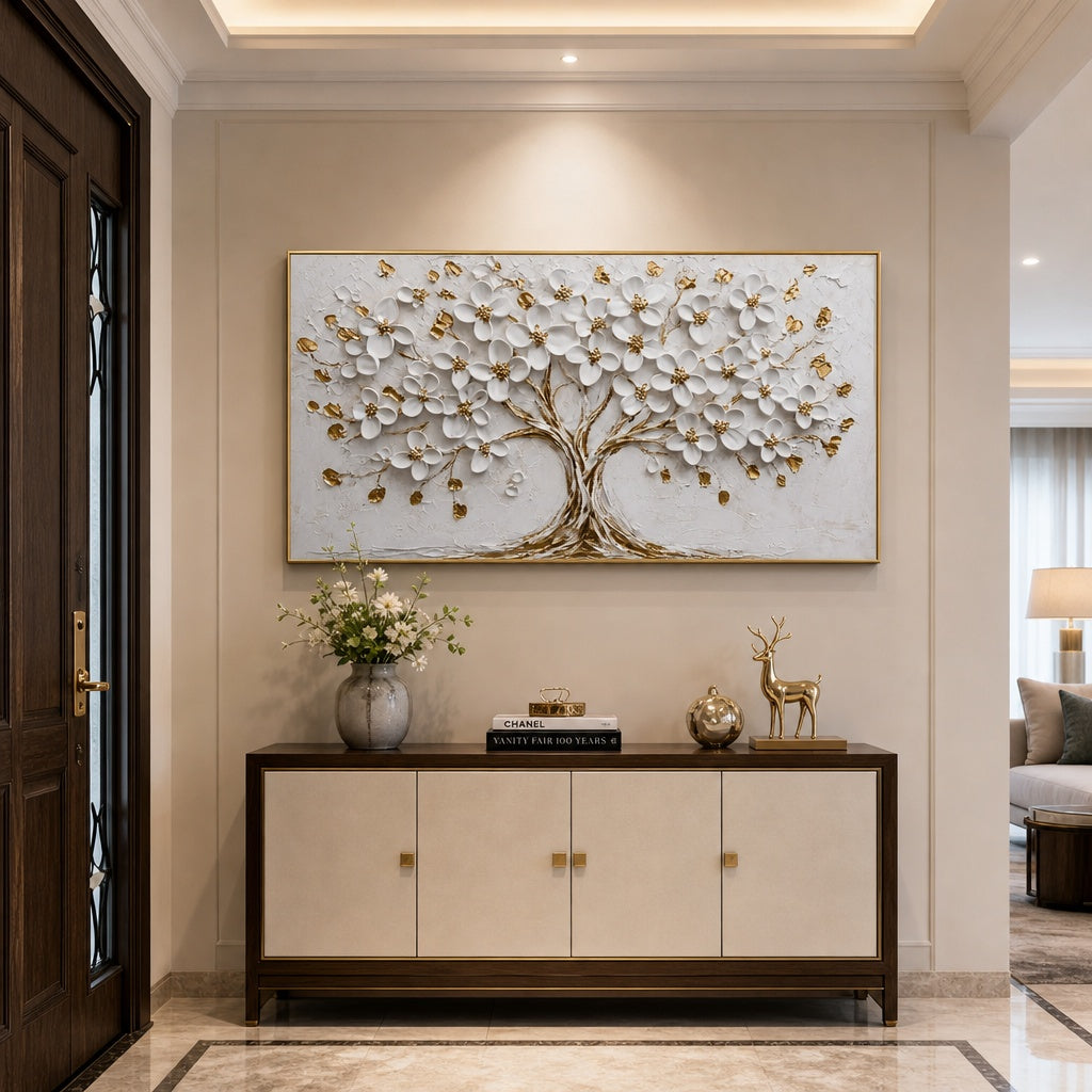 Golden Blossom Tree Elegance