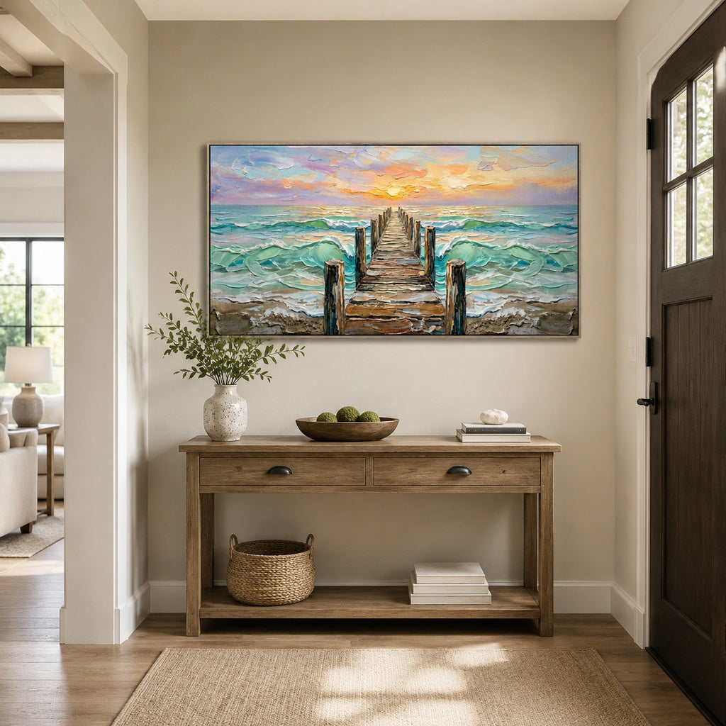 Sunlit Ocean Path