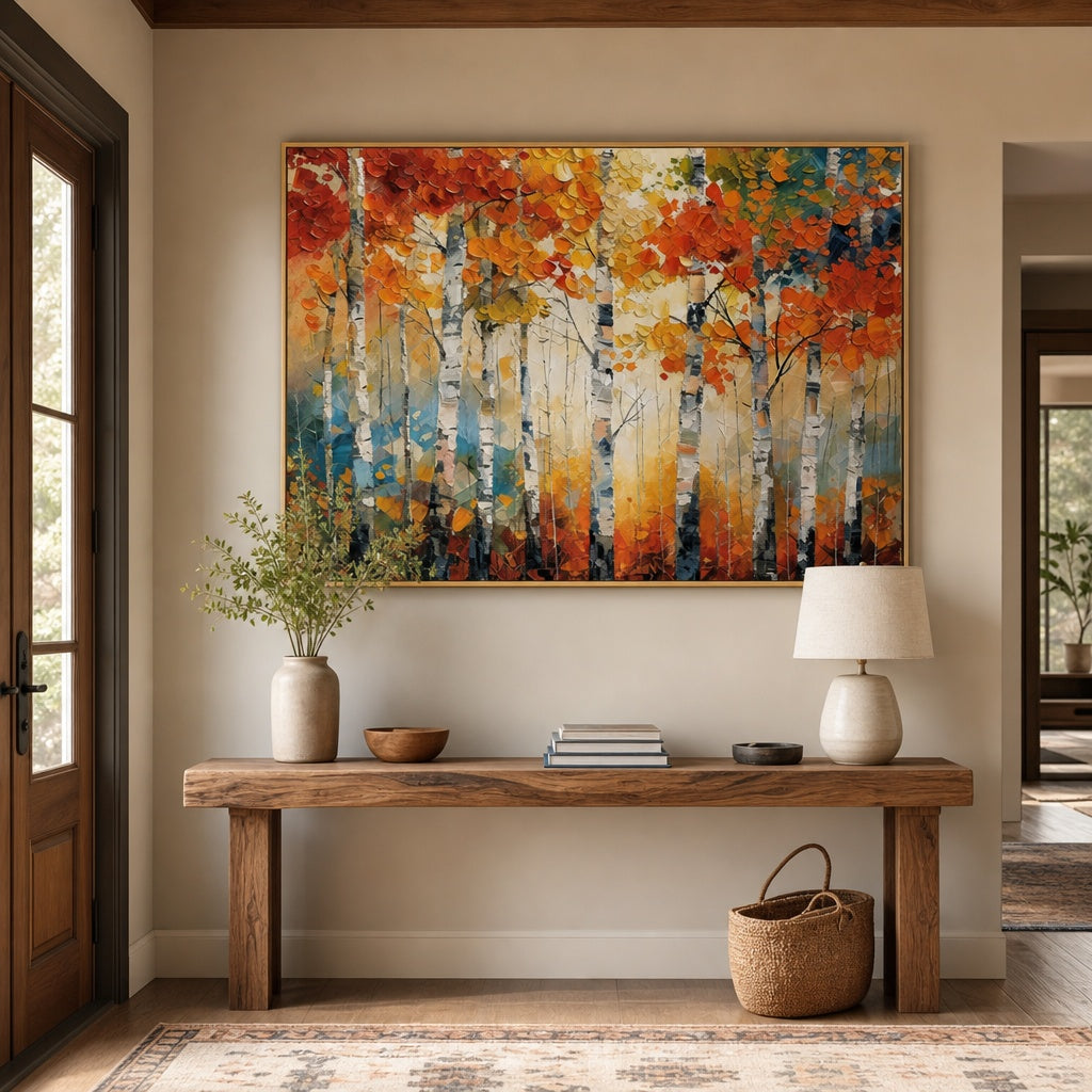 Autumn Birch Glow