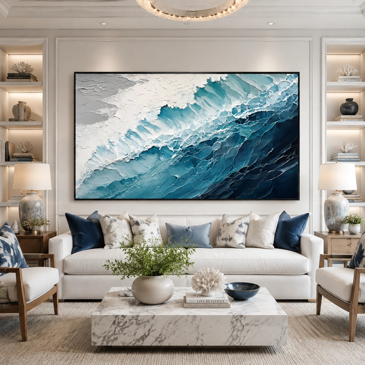 Ocean Tide – Hand-Painted Textured Wave