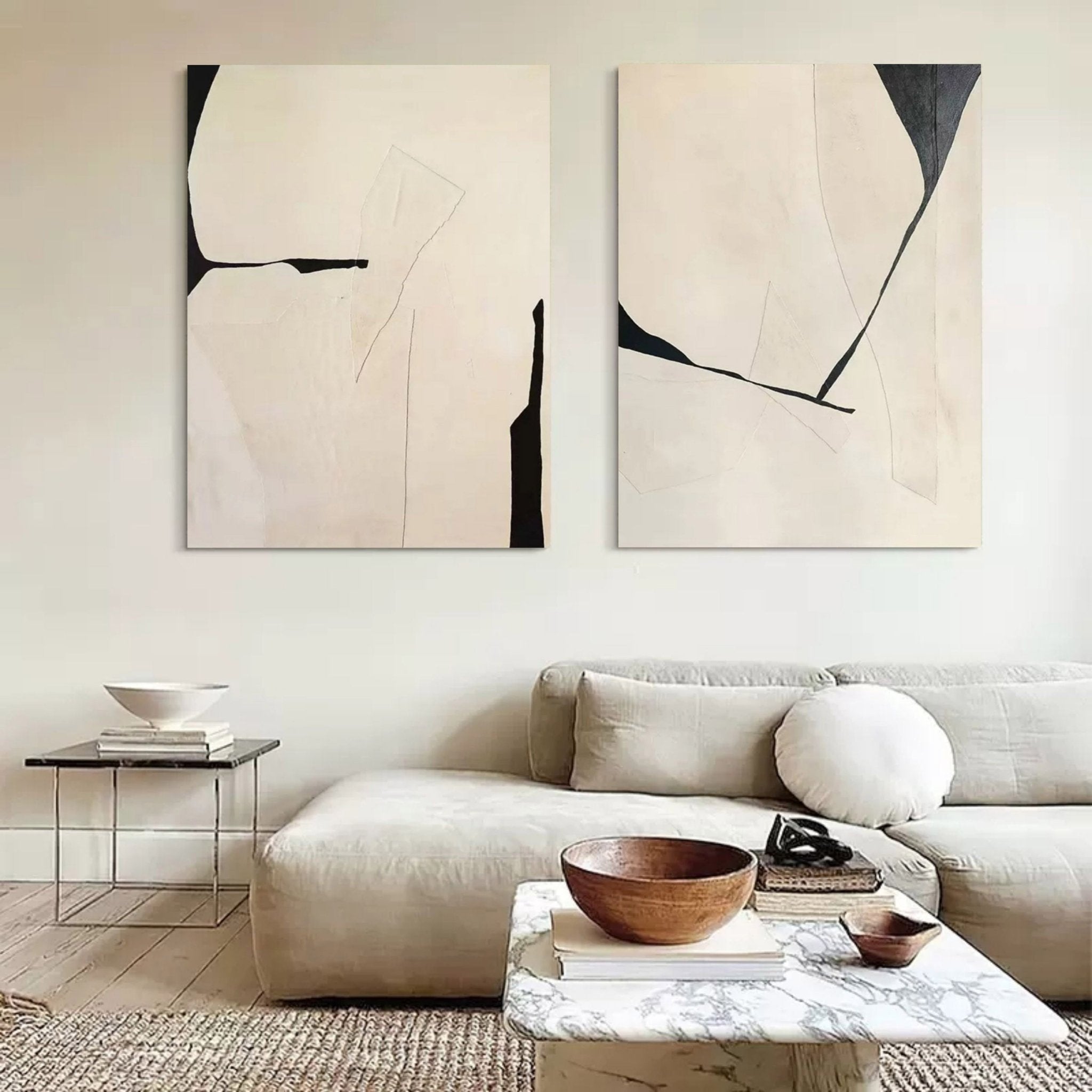 Abstract Painting Set Of 2 SP107 - Viarteart