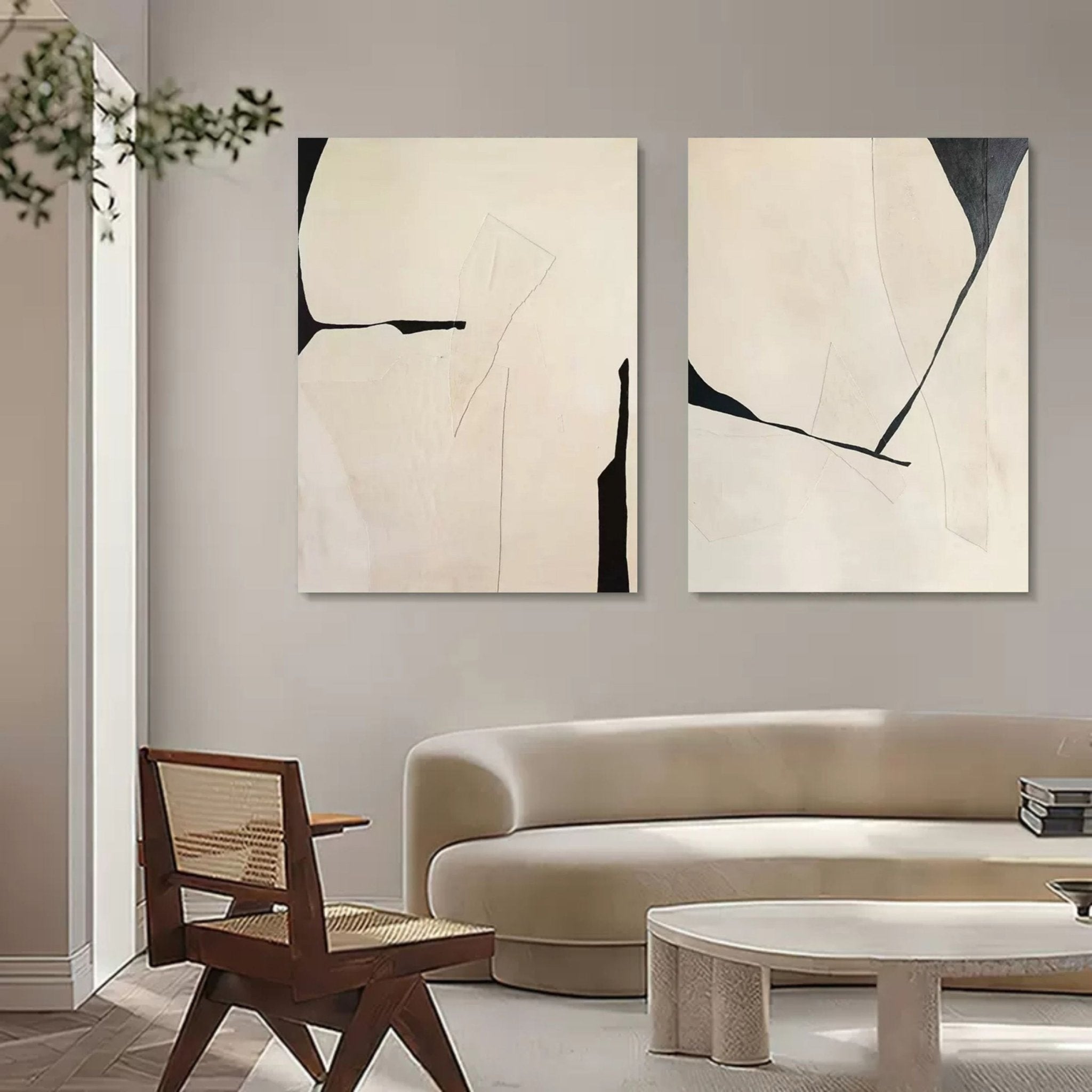 Abstract Painting Set Of 2 SP107 - Viarteart