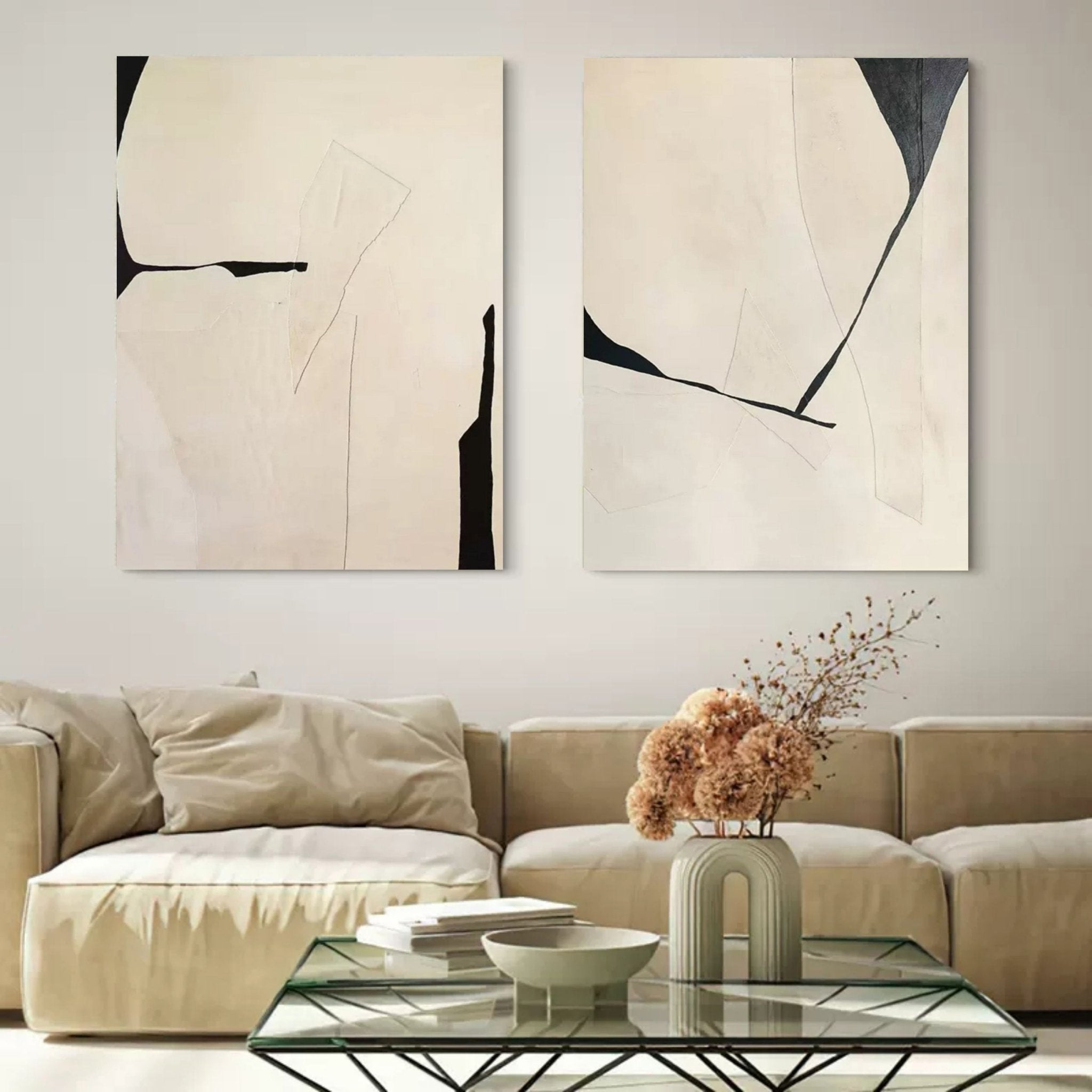 Abstract Painting Set Of 2 SP107 - Viarteart