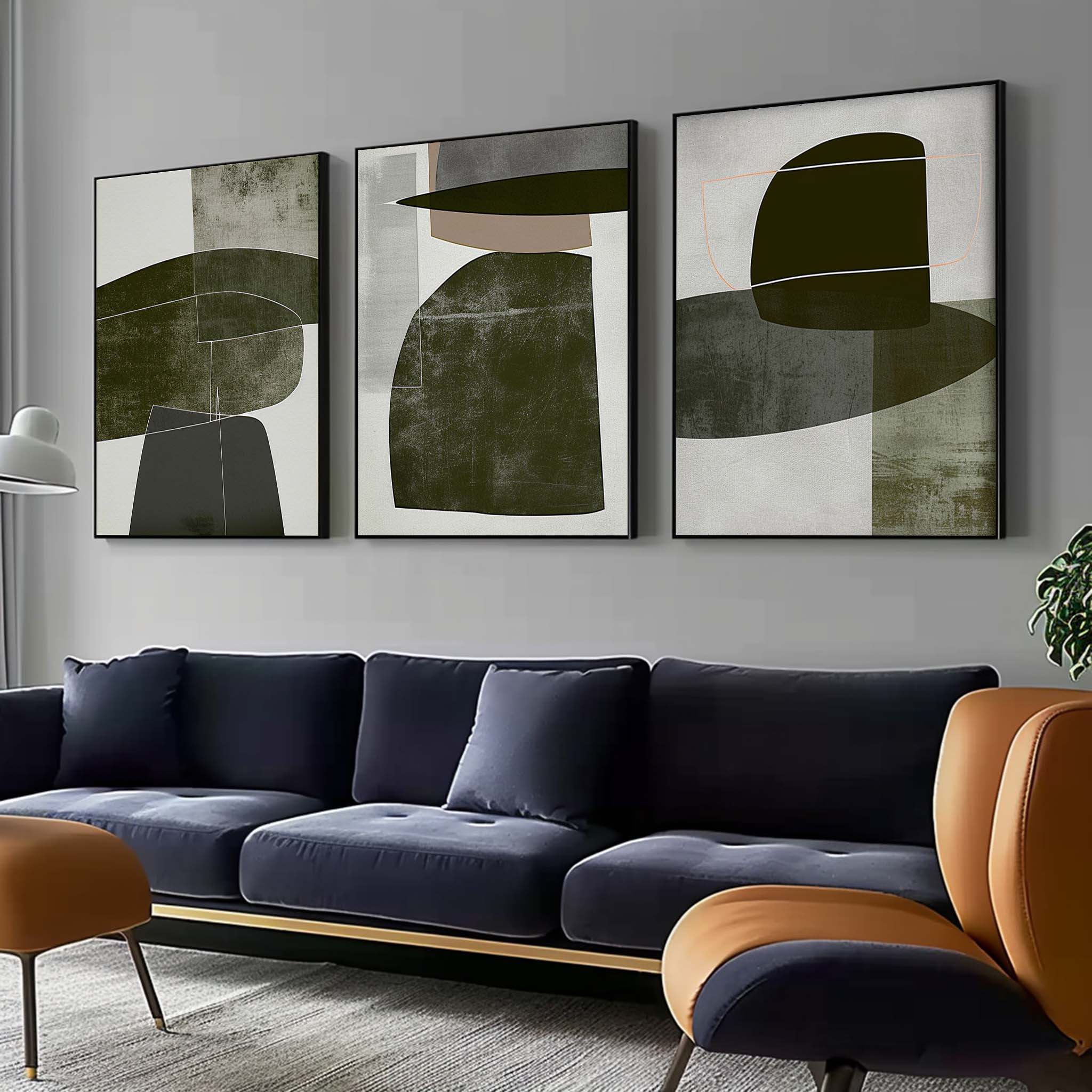Abstract Painting Set of 3 SP150 - Viarteart