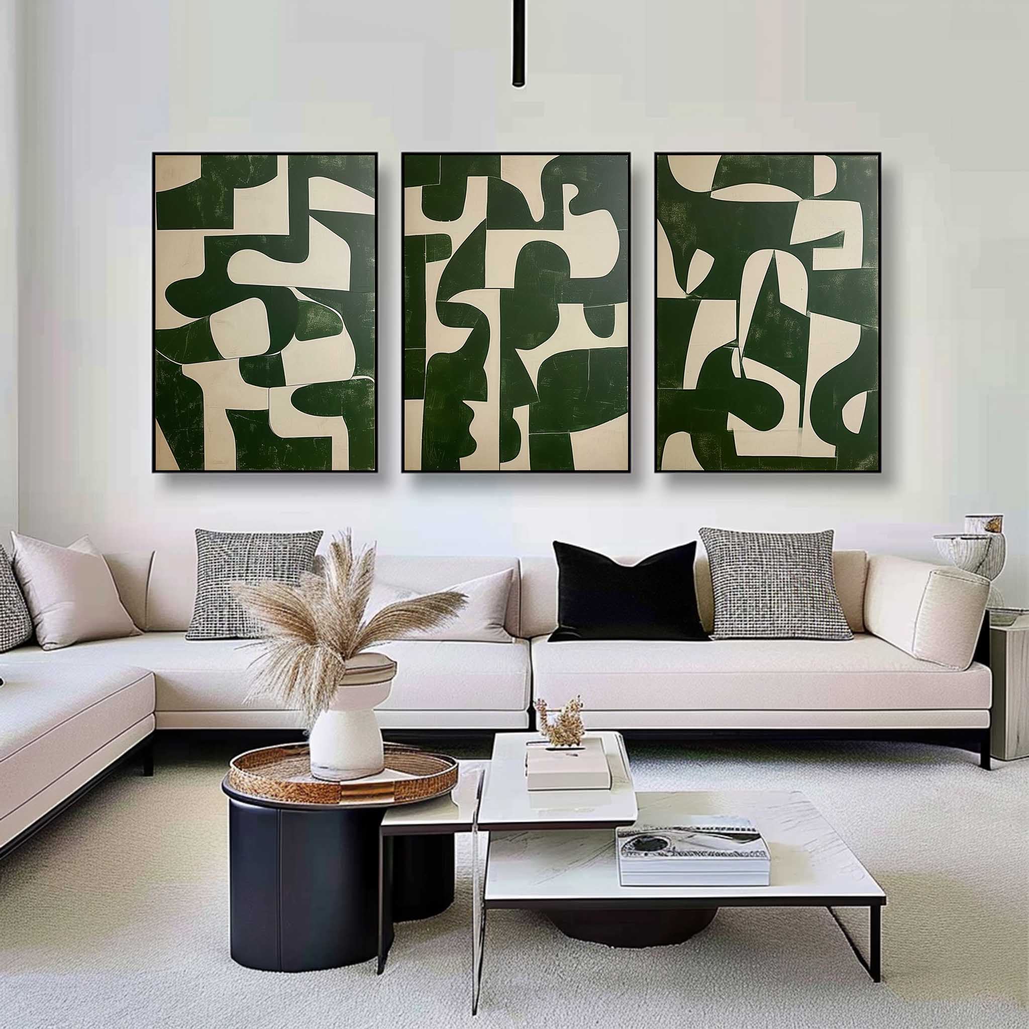 Abstract Painting Set of 3 SP152 - Viarteart