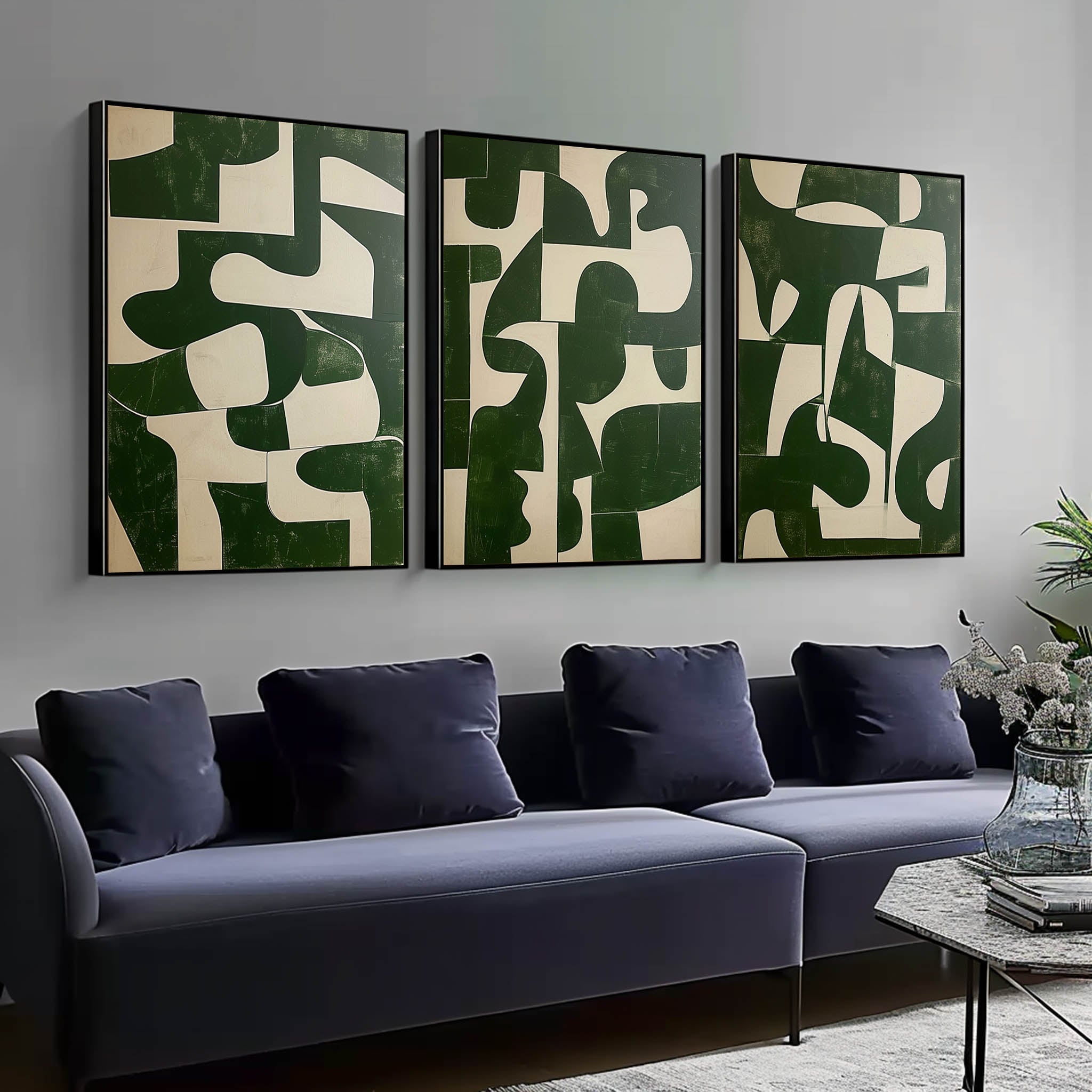 Abstract Painting Set of 3 SP152 - Viarteart