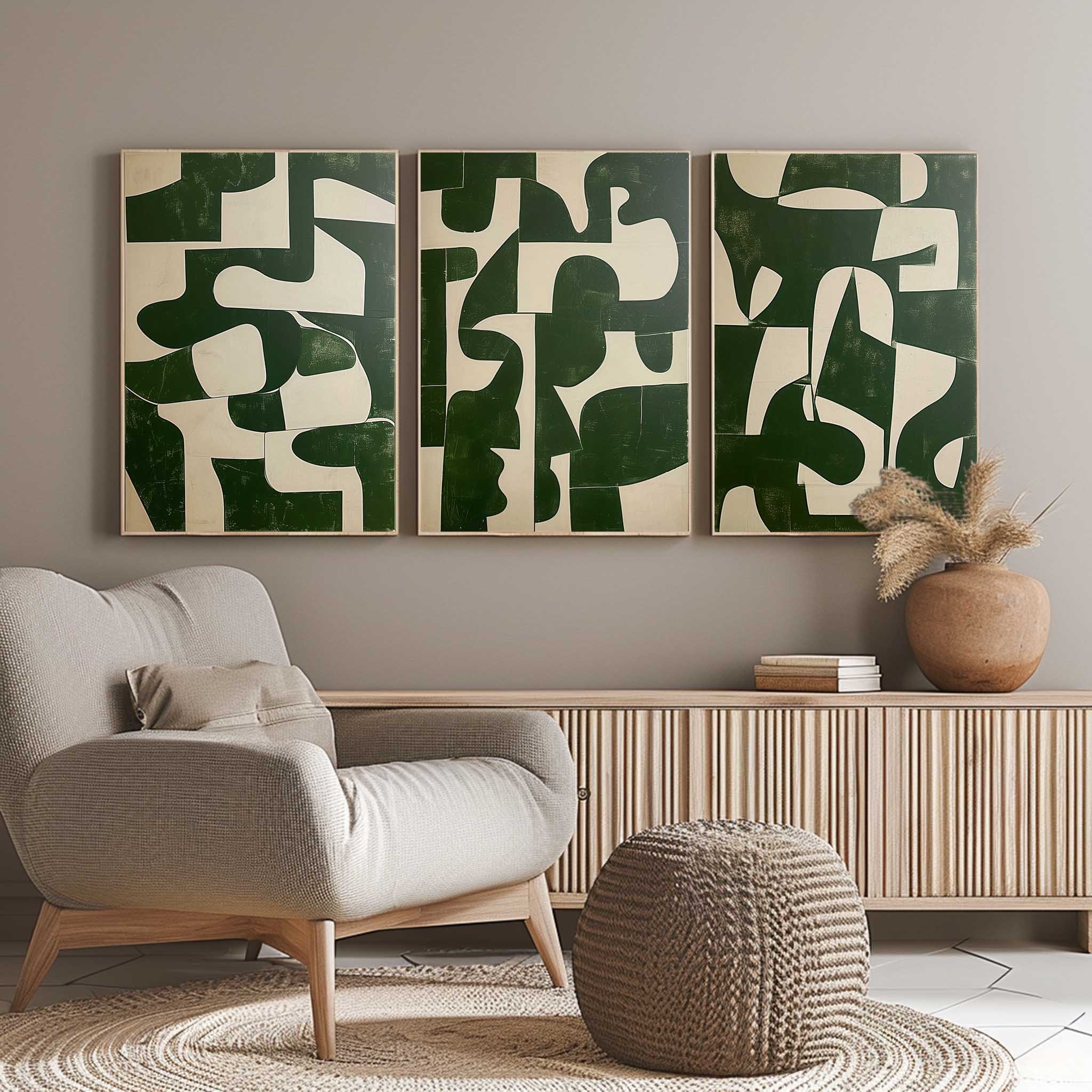 Abstract Painting Set of 3 SP152 - Viarteart